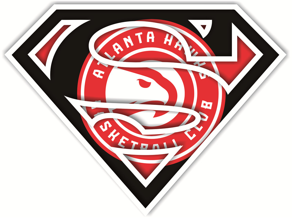 Atlanta Hawks superman fabric transfer
